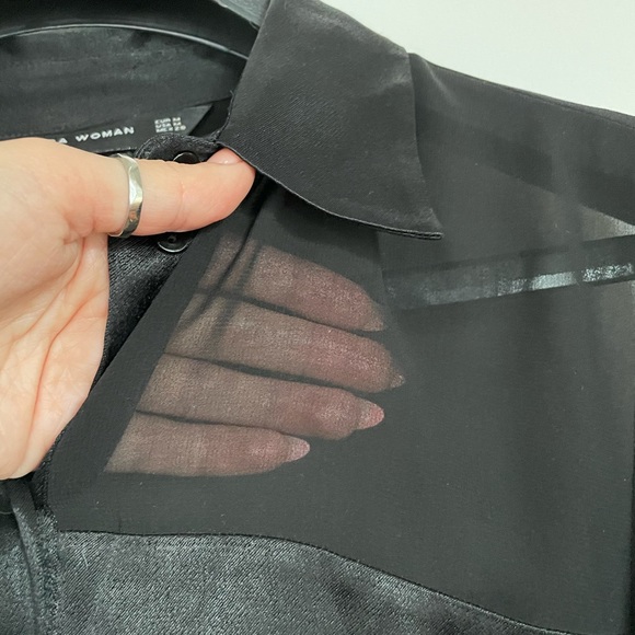 ZARA two tone button up - Picture 2 of 4